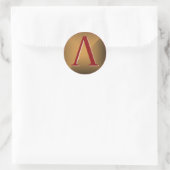 Sticker Rond Bouclier lambda spartiate (Sac)