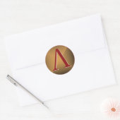 Sticker Rond Bouclier lambda spartiate (Enveloppe)