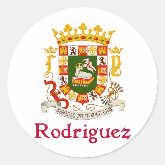Sticker Rond _ Bouclier Porto Rico (Devant)