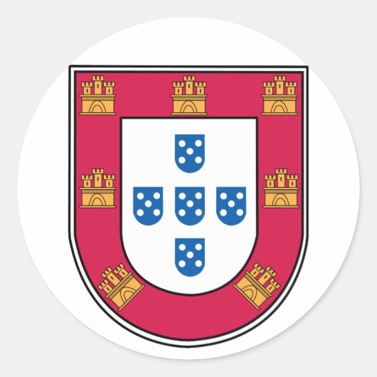 Sticker Rond Bouclier portugais (Devant)