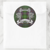 Sticker Rond Bouclier tartan du Sutherland (Sac)