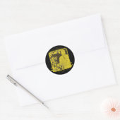 Sticker Rond Bouddha d'or (Enveloppe)