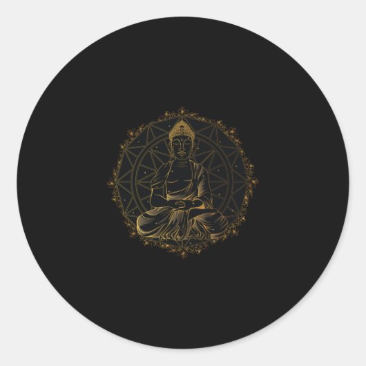 Sticker Rond Bouddha Mandala (Devant)