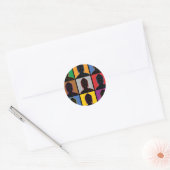 Sticker Rond Bouddha Pop Art (Enveloppe)