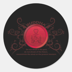 Sticker Rond Bouddha présent