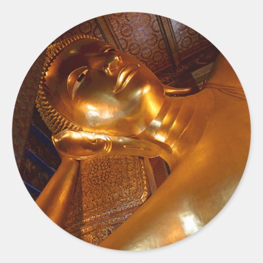 Sticker Rond Bouddha Recen ~ Temple bouddhiste Photo (Devant)