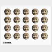 STICKER ROND BOUDDHA SOURIANT (Feuille)