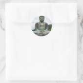 Sticker Rond Bouddha Statue Bouddhisme (Sac)