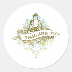 Sticker Rond Bouddha Thaïlande