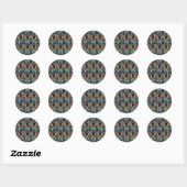 Sticker Rond Bouddha zen (Feuille)