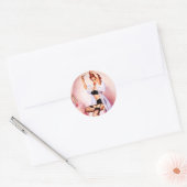 Sticker Rond Boudoir Pin Up (Enveloppe)