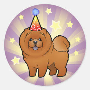 Sticker Rond Bouffe de bouffe d'anniversaire