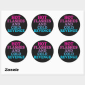 Sticker Rond Bouffées de chaleur et froide vengeance (Feuille)