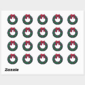 Sticker Rond Boughs de Holly (Feuille)