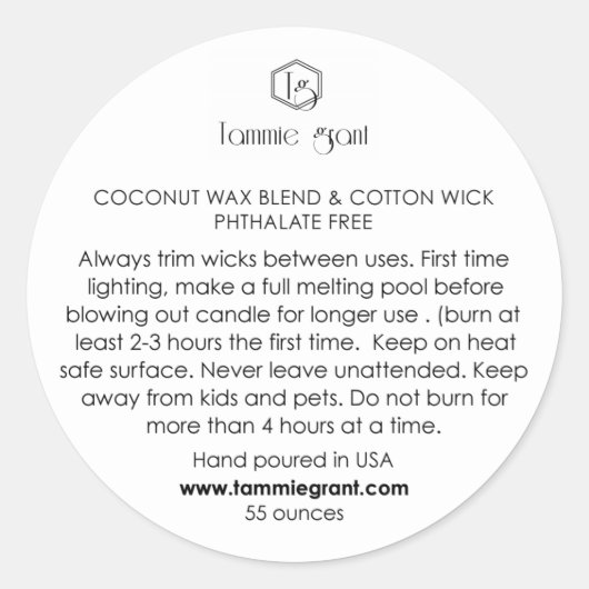 Sticker Rond Bougie (Devant)