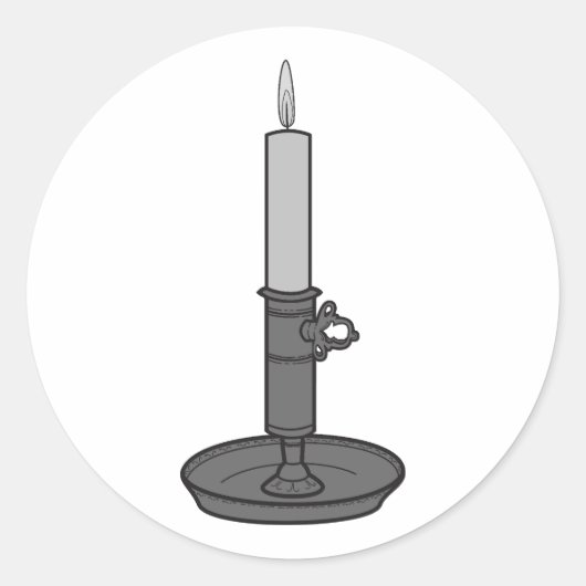 Sticker Rond Bougie 01 (Devant)