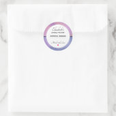 Sticker Rond Bougie Abstraite moderne violet et rose Biz (Sac)