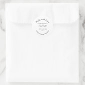 Sticker Rond bougie ajouter q r code entreprise (Sac)