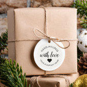 Sticker Rond Bougie "Coulée à la Main" Avec Amour 