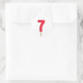 Sticker Rond Bougie d'anniversaire numéro 7 (Sac)