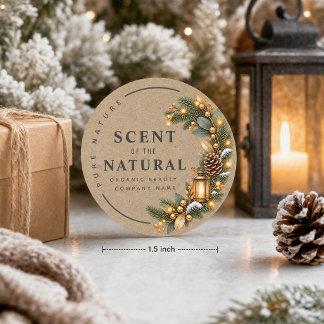 Sticker Rond Bougie de beauté biologique naturelle à parfum rus
