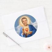 Sticker Rond Bougie de prière Saint Emmanuel Macron (Enveloppe)