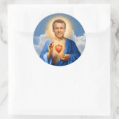 Sticker Rond Bougie de prière Saint Emmanuel Macron (Sac)
