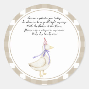 Sticker Rond Bougie de prière Silly Goose