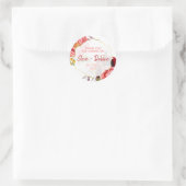 Sticker Rond Bougie de soja Baume à lèvres Mariage Merci Rose B (Sac)