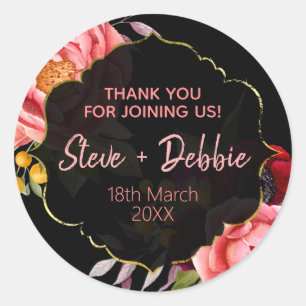 Sticker Rond Bougie de soja en baume à lèvres de remerciement d