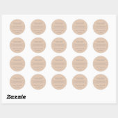 Sticker Rond Bougie de soja | Simple rose et gris (Feuille)