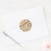 Sticker Rond Bougie de soja vanille ajouter QR businesInvitatio (Enveloppe)