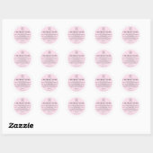 Sticker Rond Bougie en bas de l'instruction rose (Feuille)