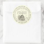 Sticker Rond Bougie en cire d'abeille 100% fabriquée à partir d (Sac)