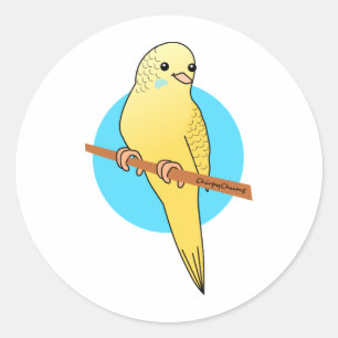 Sticker Rond Bougie Jaune mignonne