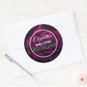 Sticker Rond Bougie Rose gothique violet / Parfum savon (Enveloppe)