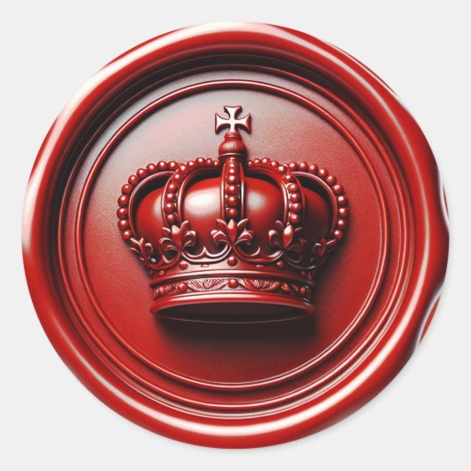 Sticker Rond Bougie rouge Mariage royal de la Couronne (Devant)