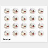 Sticker Rond Bougie, Stars Holiday (Feuille)