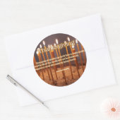 Sticker Rond Bougies d'action de grâces (Enveloppe)