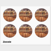 Sticker Rond Bougies d'action de grâces (Feuille)