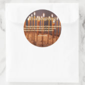 Sticker Rond Bougies d'action de grâces (Sac)