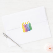 Sticker Rond bougies d'anniversaire (Enveloppe)
