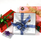 Sticker Rond Bougies de Fête Personnalisables Design