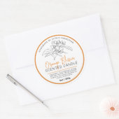 Sticker Rond Bougies en fleur d'oranger maison (Enveloppe)