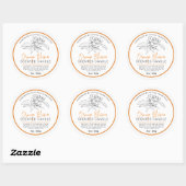 Sticker Rond Bougies en fleur d'oranger maison (Feuille)