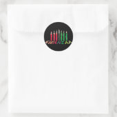 Sticker Rond Bougies Kwanzaa (Sac)
