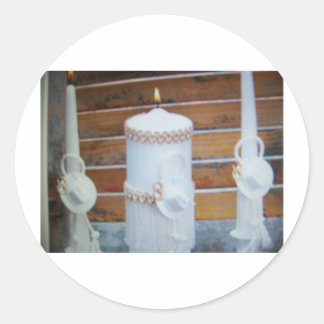 Sticker Rond Bougies mariages