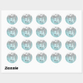 Sticker Rond Bougies Petit BusIness Nom Silver Blue.Drivers (Feuille)
