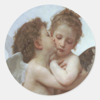 Sticker Rond Bouguereau - Belle Peinture Ange