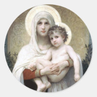 Bouguereau Madona avec religion chrétienne rose
